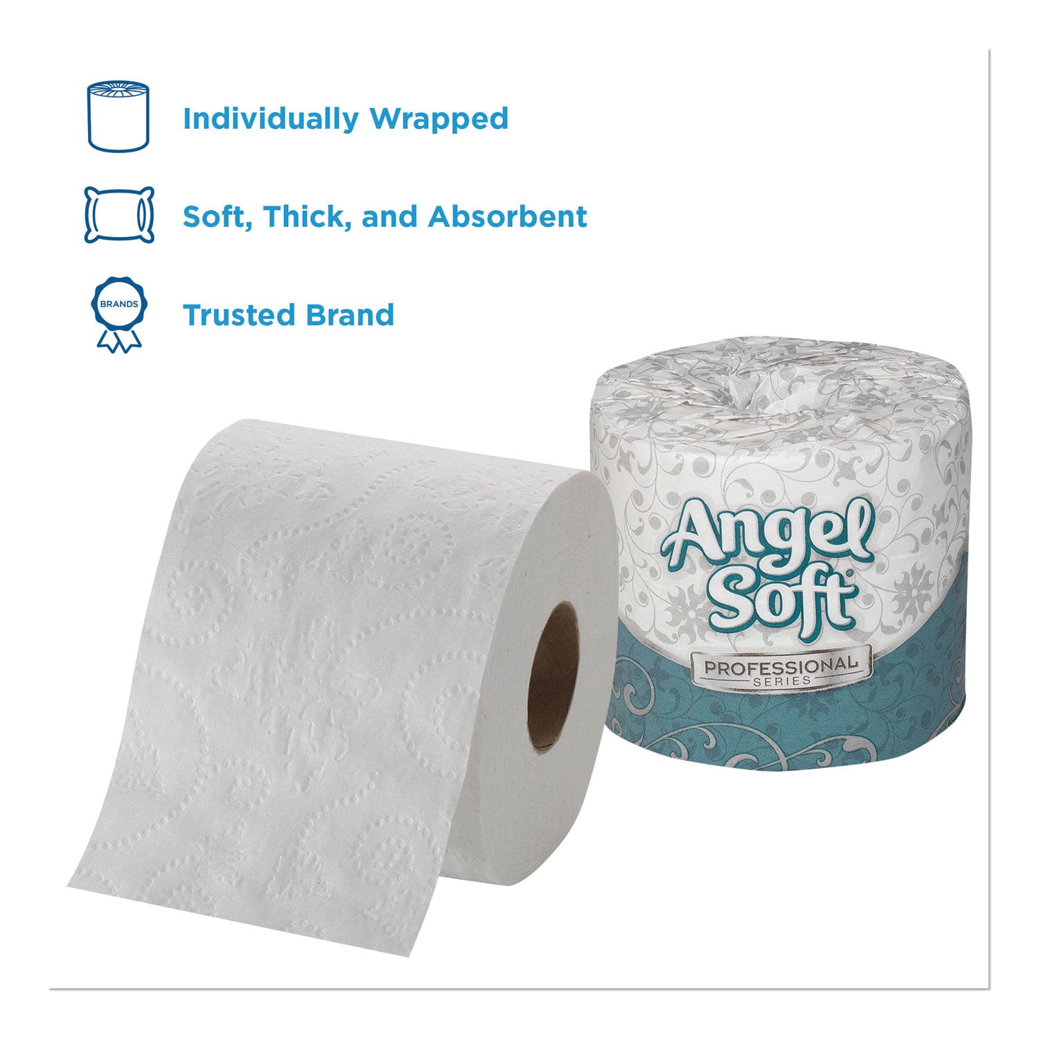 Angel Soft ps Premium Bathroom Tissue, Septic Safe, 2-Ply, White, 450 Sheets/Roll, 20 Rolls/Carton - 