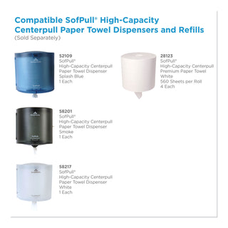 SofPull Perforated Paper Towel, 1-Ply, 7.8 x 15, White, 560/Roll, 4 Rolls/Carton