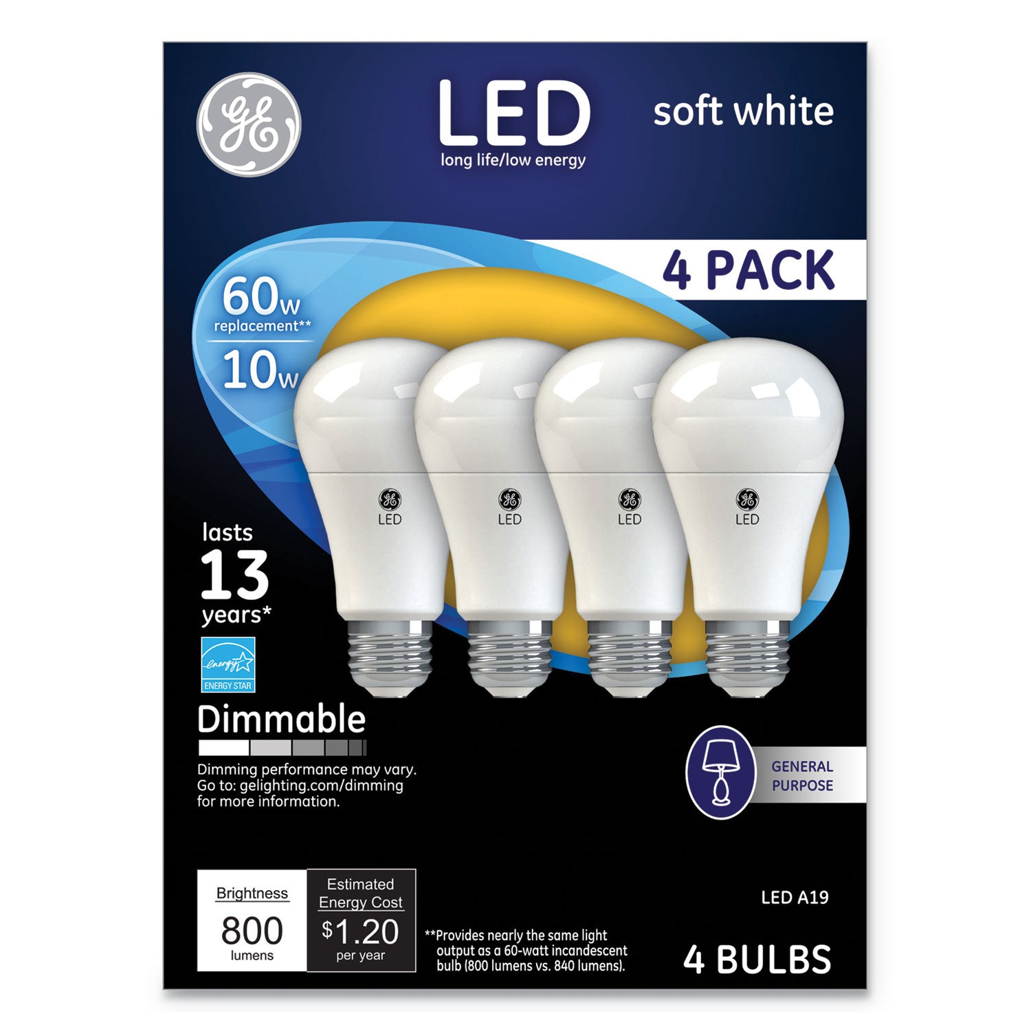 led-soft-white-a19-dimmable-light-bulb-10-w-4-pack_gel67615 - 1