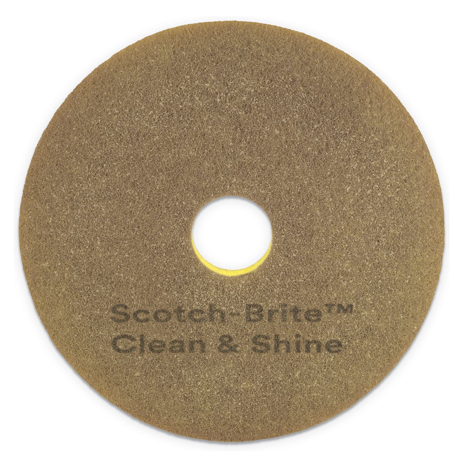 clean-and-shine-pad-20-diameter-brown-yellow-5-carton_mmm09541 - 1