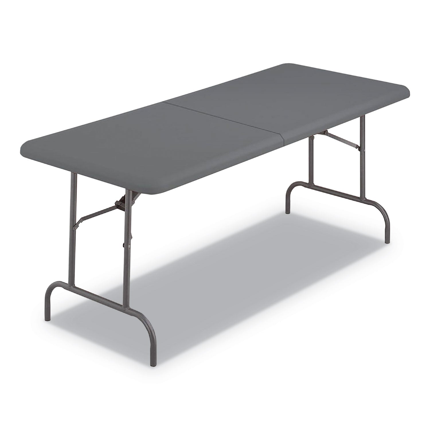 IndestrucTable Classic Bi-Folding Table, Rectangular, 30" x 72" x 29", Charcoal - 