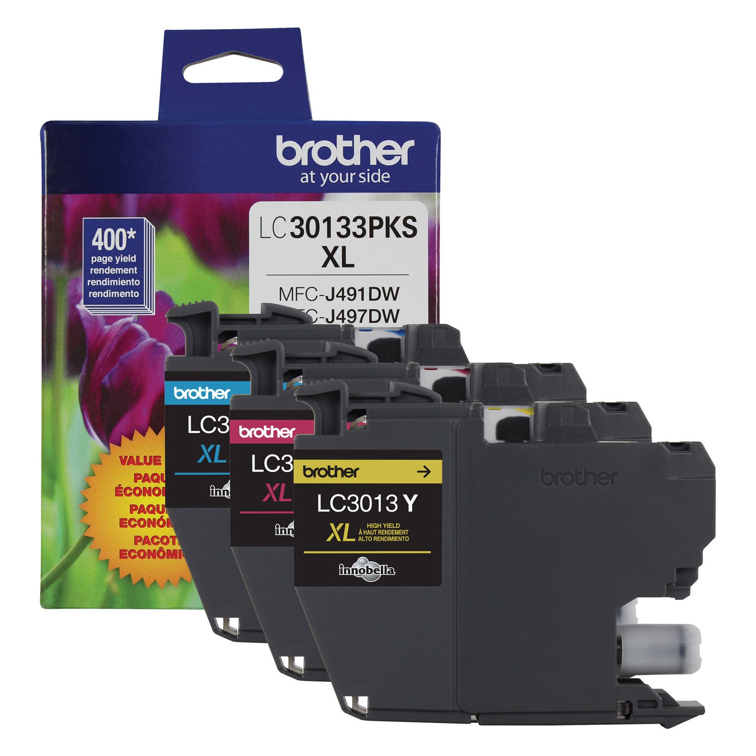 LC30133PKS High-Yield Ink, 400 Page-Yield, Cyan/Magenta/Yellow