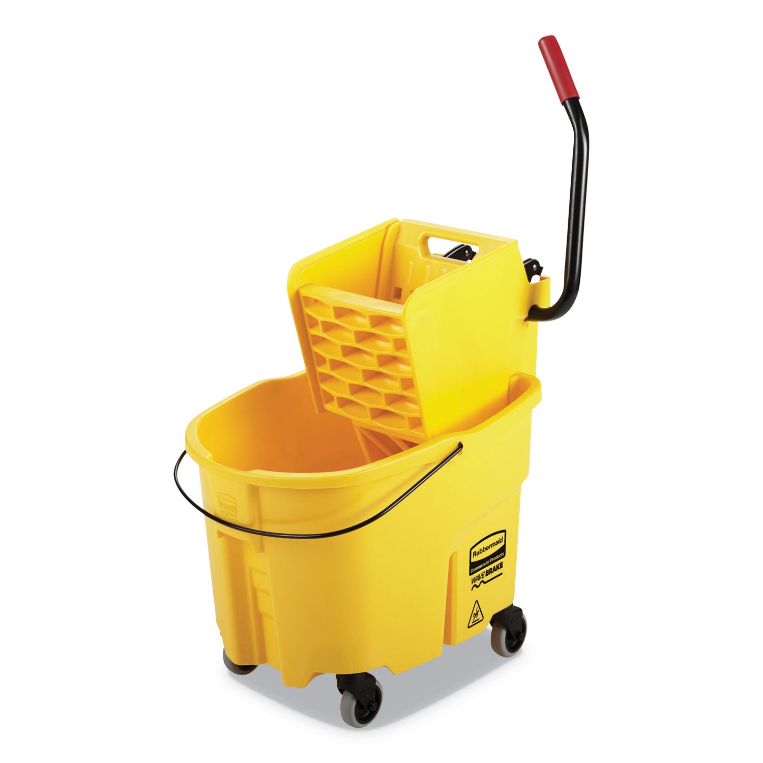 Rubbermaid Commercial - Wavebrake 35-Quart Bucket/Wringer Combinations, Yellow, Sold as 1 EA