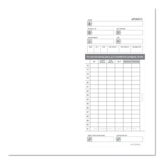 time-clock-cards-for-upunch-hn2000-hn4000-hn4600-two-sides-75-x-35-100-pack_ppzhntcl2100 - 2