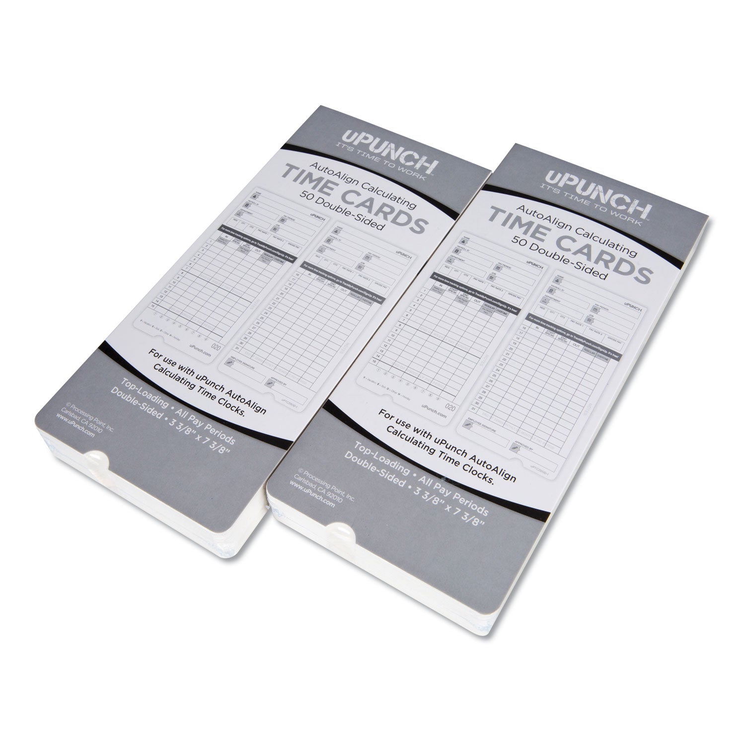 time-clock-cards-for-upunch-hn2000-hn4000-hn4600-two-sides-75-x-35-100-pack_ppzhntcl2100 - 1