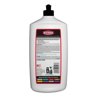 High Traffic Hardwood Polish and Restorer, 32 oz Squeeze Bottle, 6/Carton