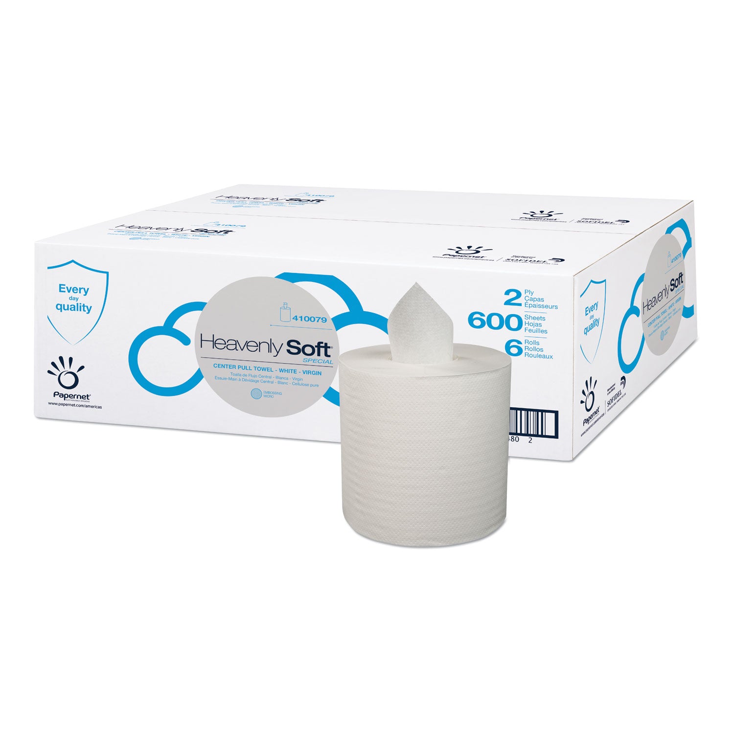 Cellysoft 600 Sheet Center Pull Dispenser Towels, Sold as 1 Carton, 6 Roll per Carton