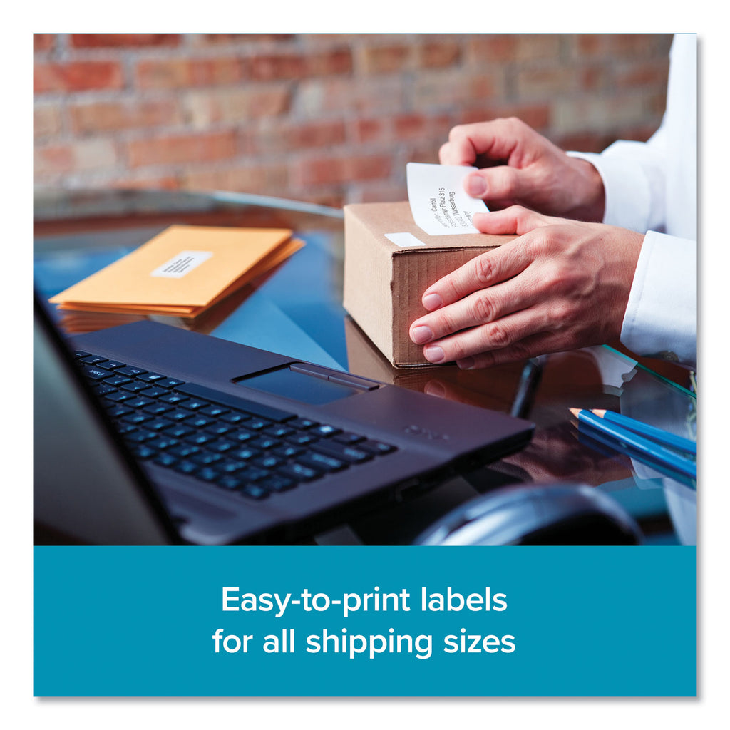 LW Shipping Labels, 2.31" x 4", White, 300 Labels/Roll, 6 Rolls/Pack