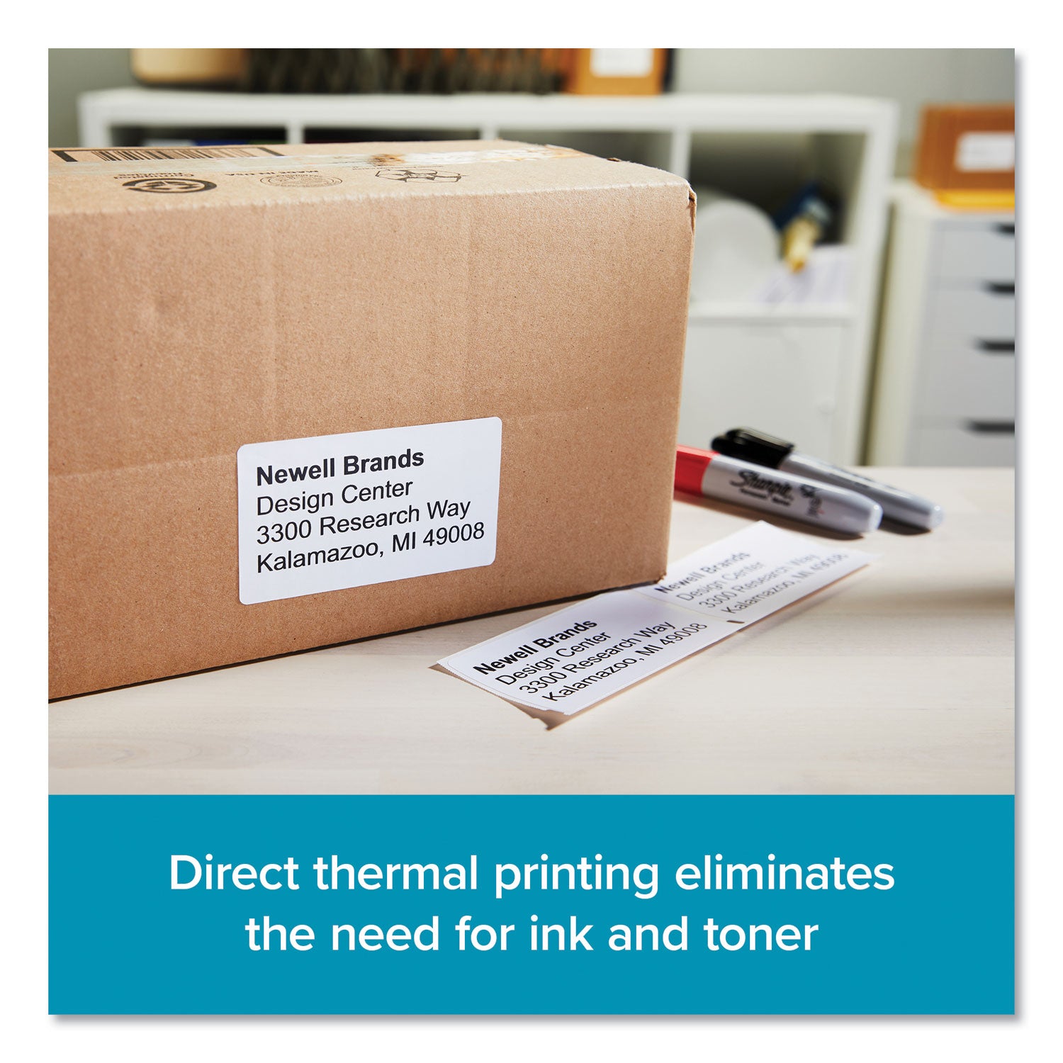 LW Shipping Labels, 2.31" x 4", White, 300 Labels/Roll, 6 Rolls/Pack