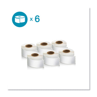Dymo LabelWriter Label Roll - 9/16" Height x 3 7/16" Width - Rectangle - White - 780 / Pack