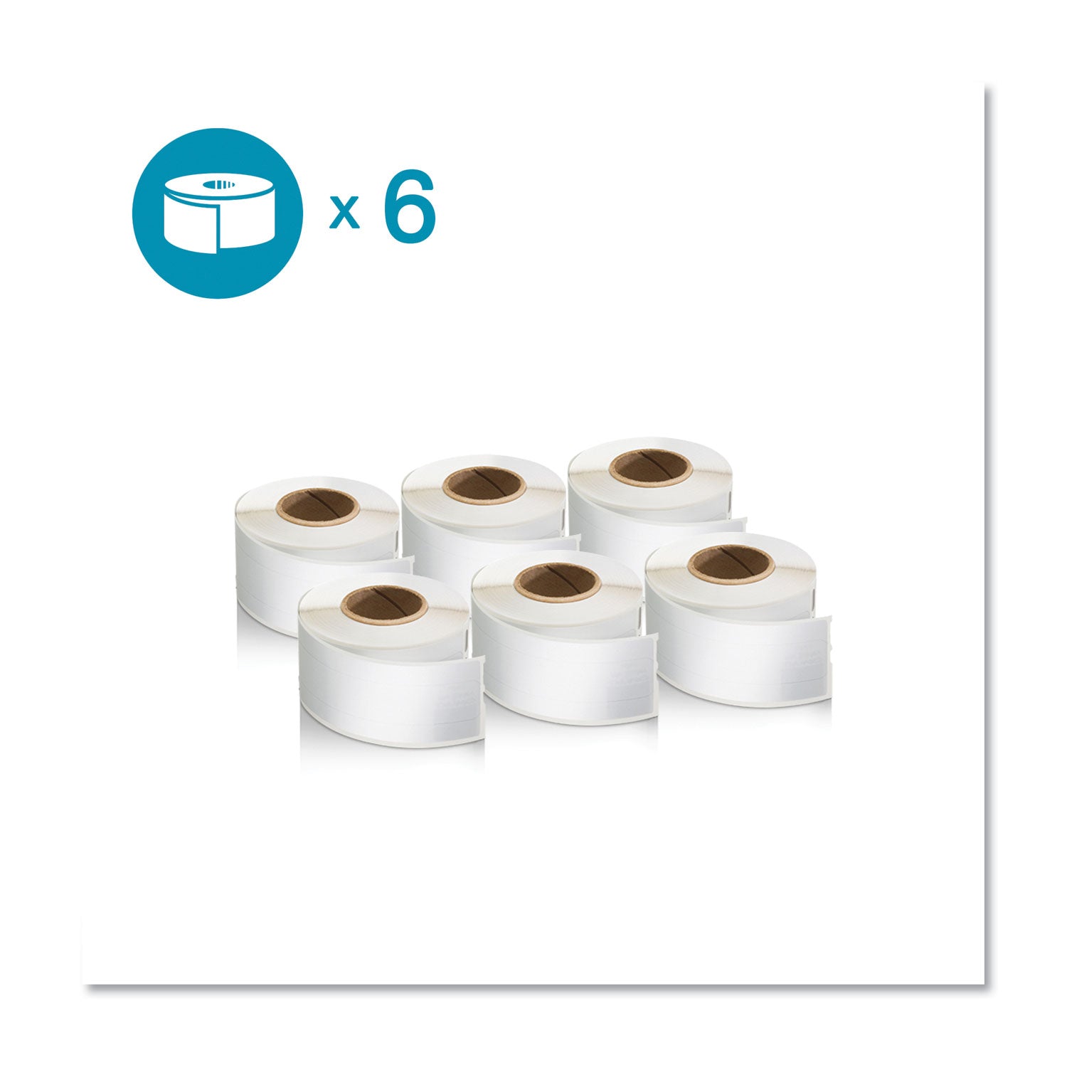 Dymo LabelWriter Label Roll - 9/16" Height x 3 7/16" Width - Rectangle - White - 780 / Pack