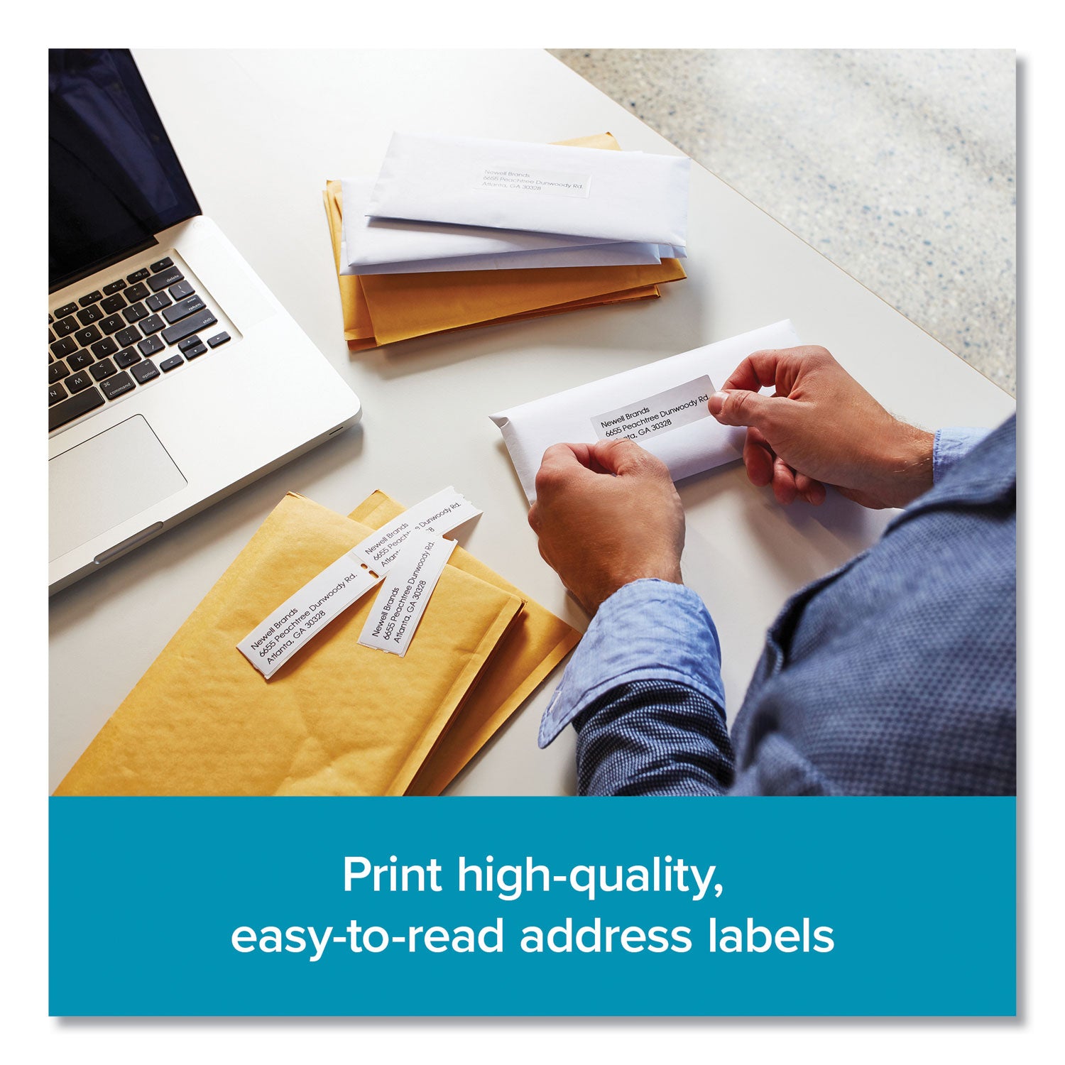 LW Address Labels, 1.13" x 3.5", White, 130 Labels/Roll, 6 Rolls/Pack