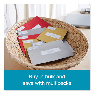 LW Multipurpose Labels, 1" x 2.13", White, 500 Labels/Roll, 6 Rolls/Pack