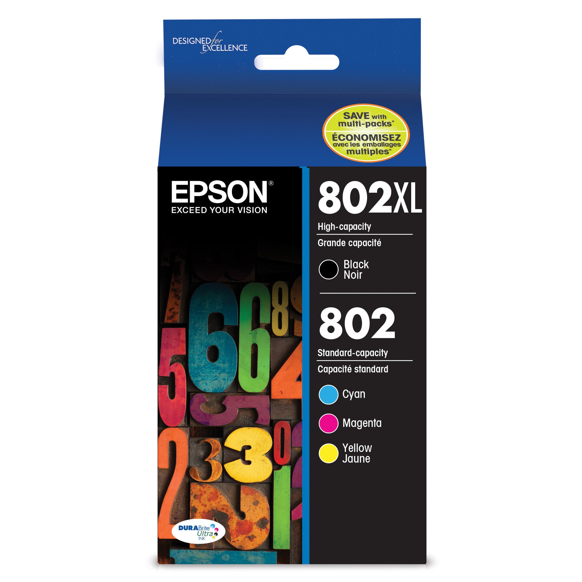 t802xl-bcs-802-802xl-durabrite-ultra-high-yield-ink-2600-page-yield-black-cyan-magenta-yellow_epst802xlbcs - 1