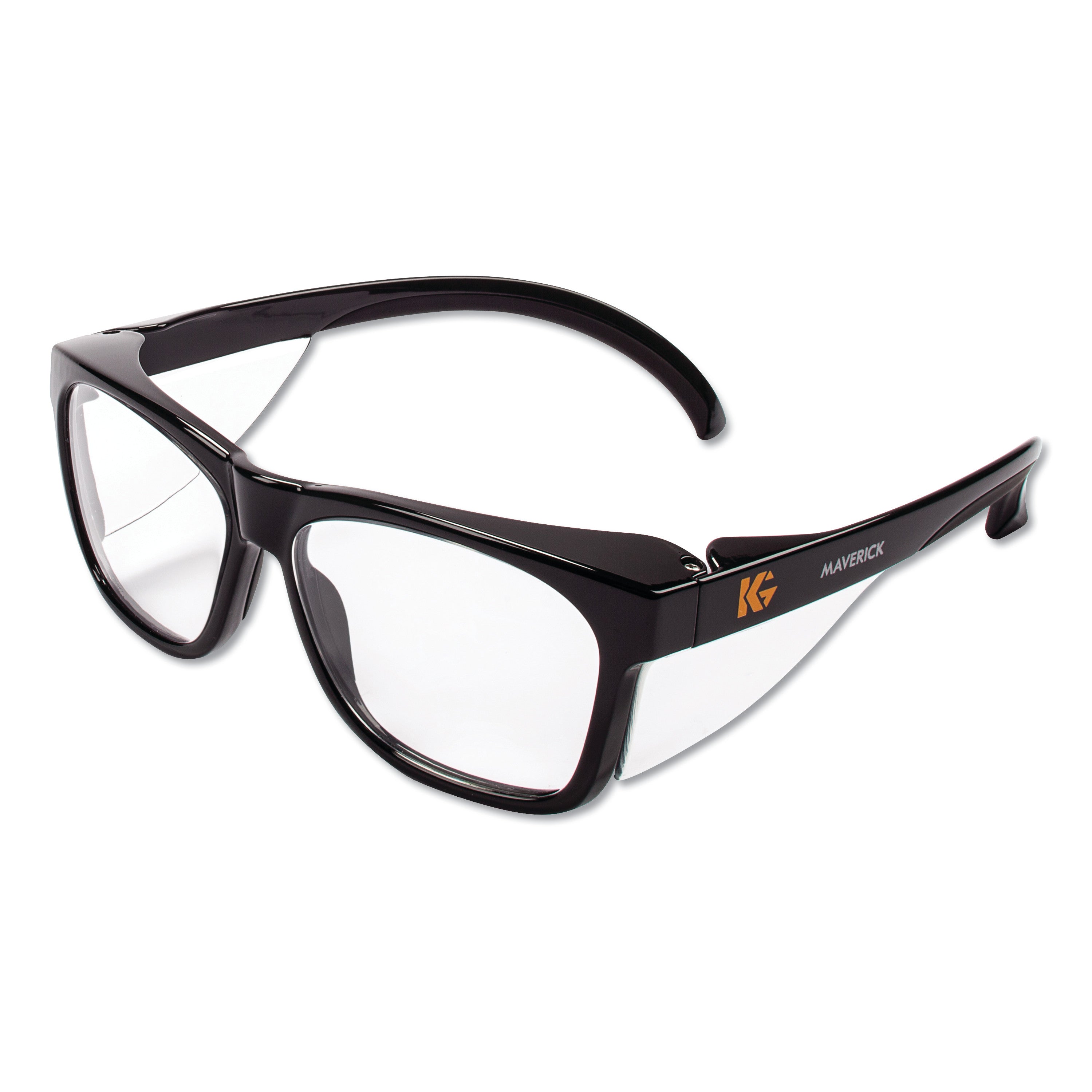 maverick-safety-glasses-black-polycarbonate-frame-clear-lens-12-box_kcc49309 - 1