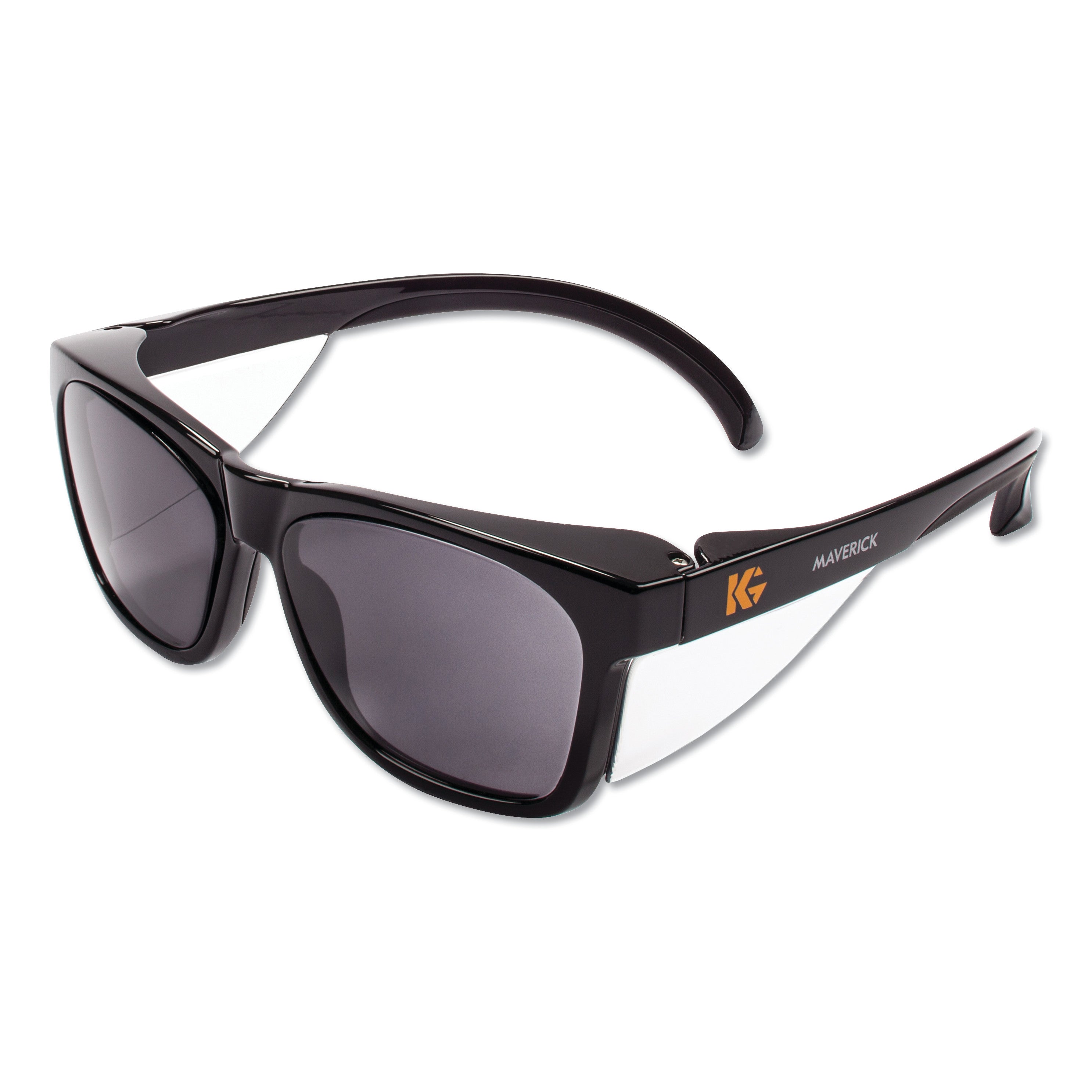 maverick-safety-glasses-black-polycarbonate-frame-smoke-lens-12-box_kcc49311 - 1