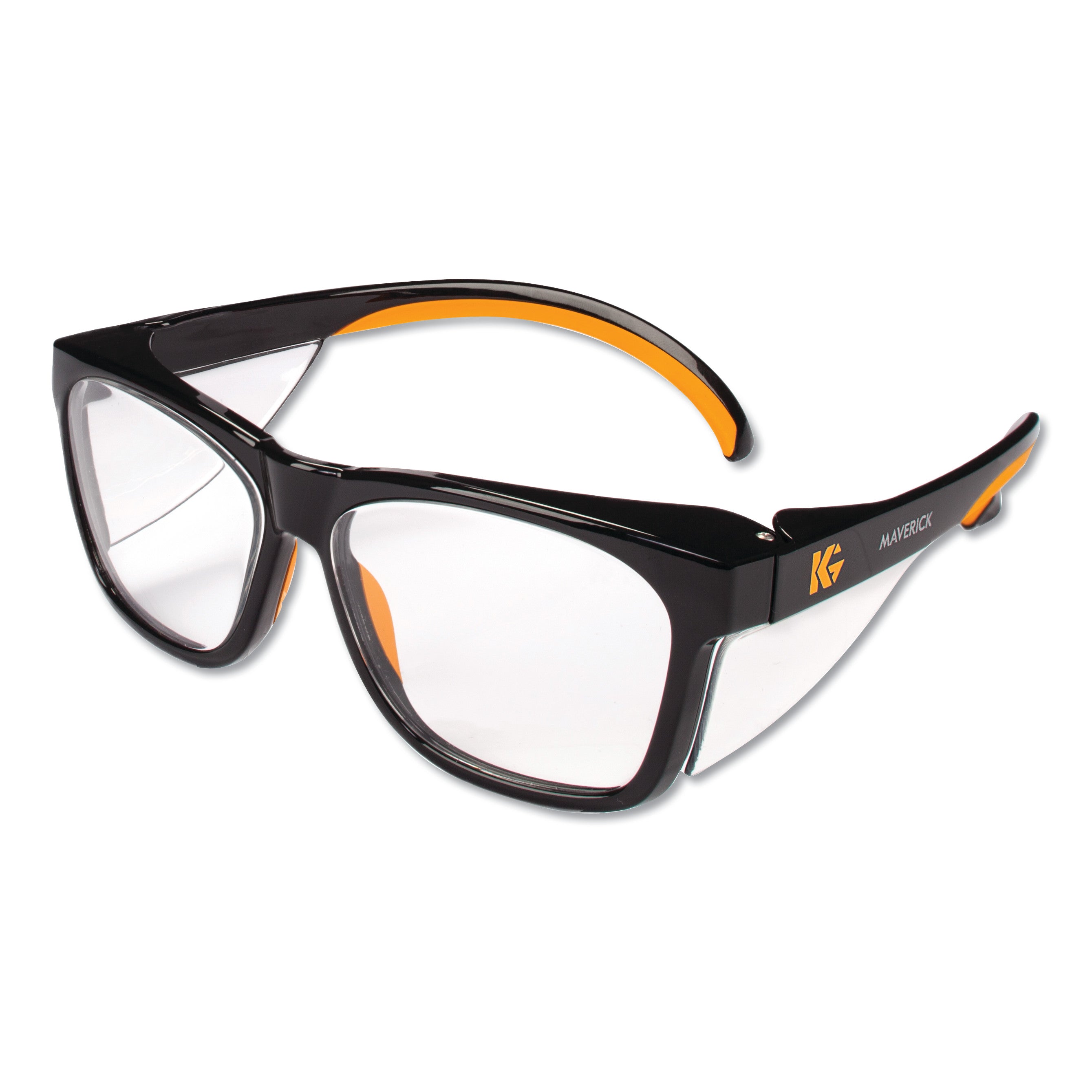 maverick-safety-glasses-black-orange-polycarbonate-frame-12-box_kcc49312 - 1