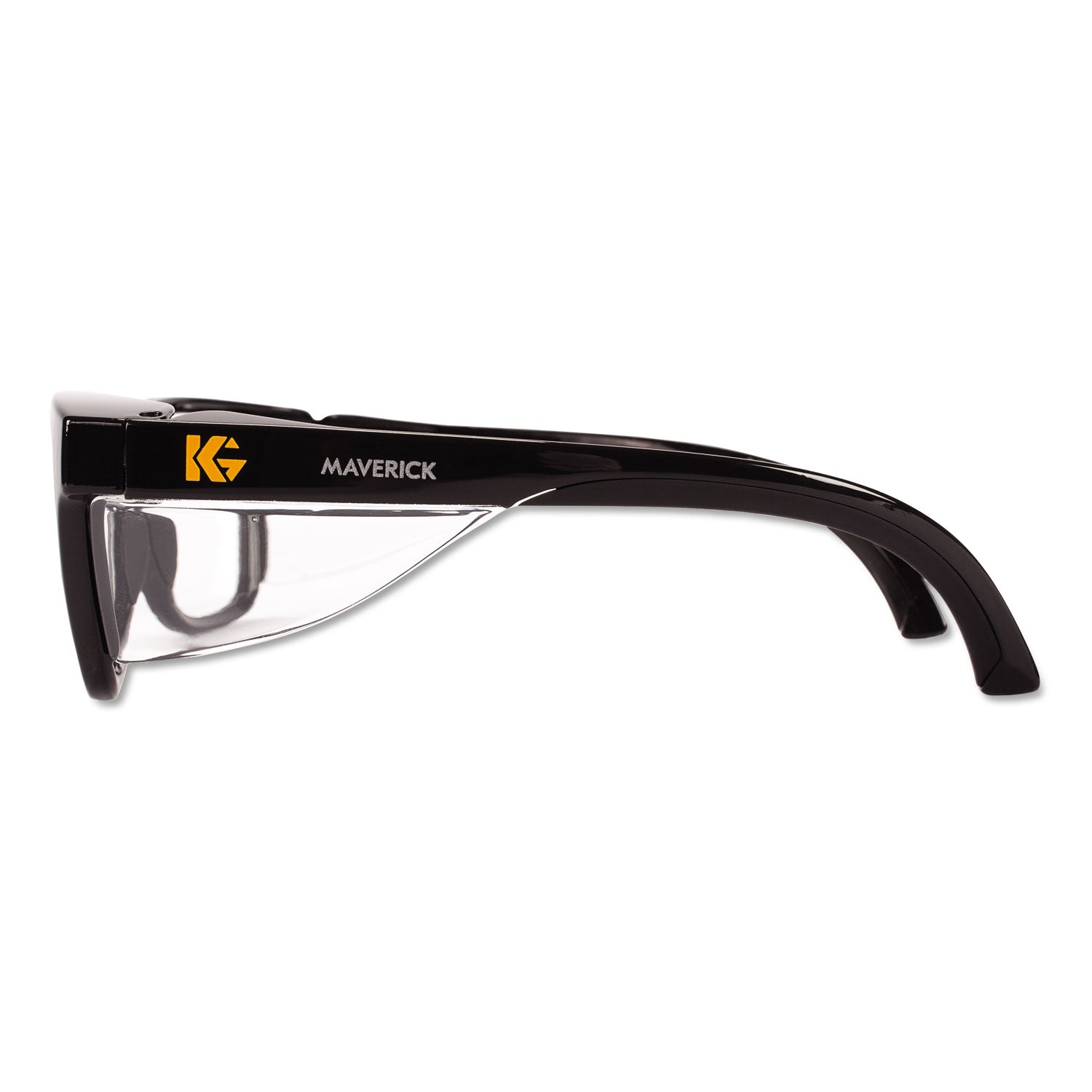 maverick-safety-glasses-black-polycarbonate-frame-clear-lens-12-box_kcc49309 - 2