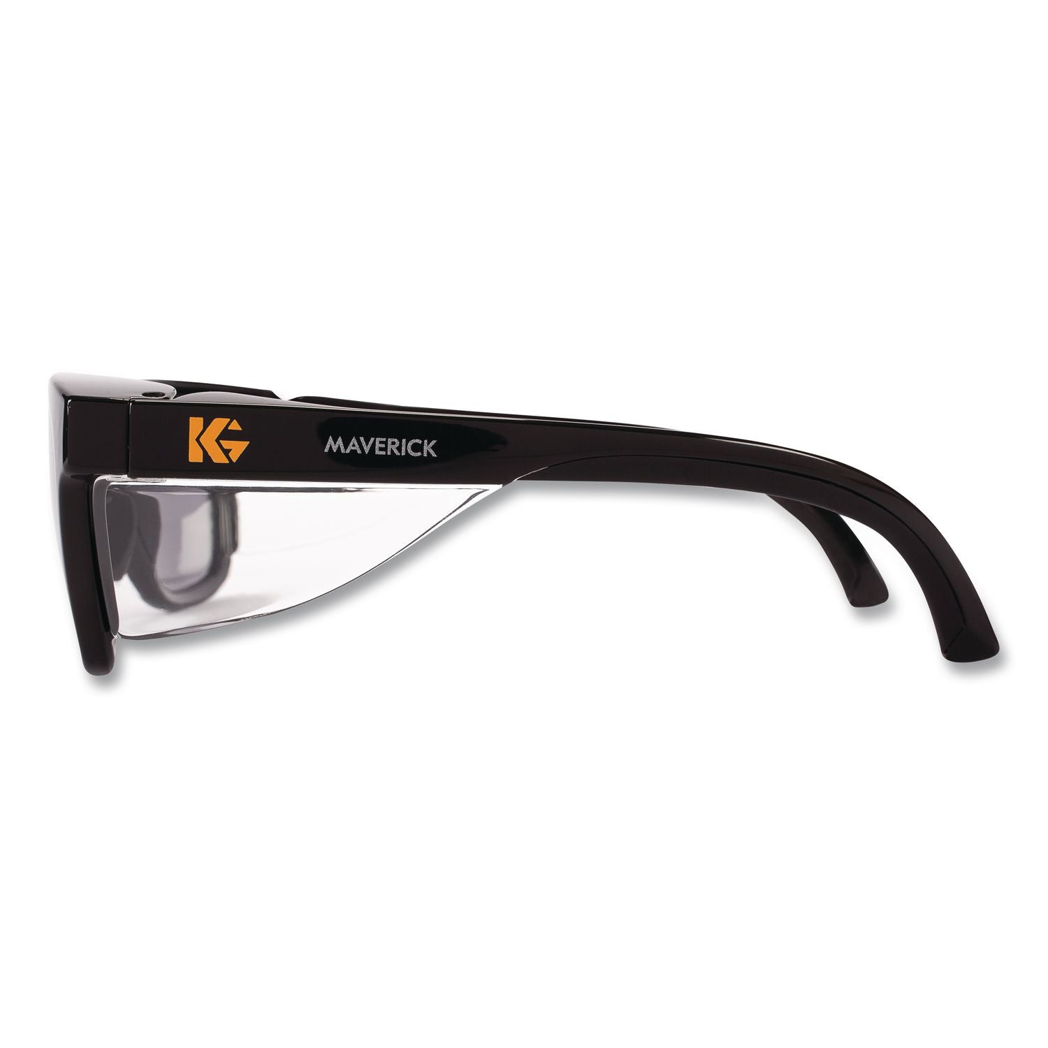 Maverick Safety Glasses, Black, Polycarbonate Frame, Smoke Lens, 12/Box