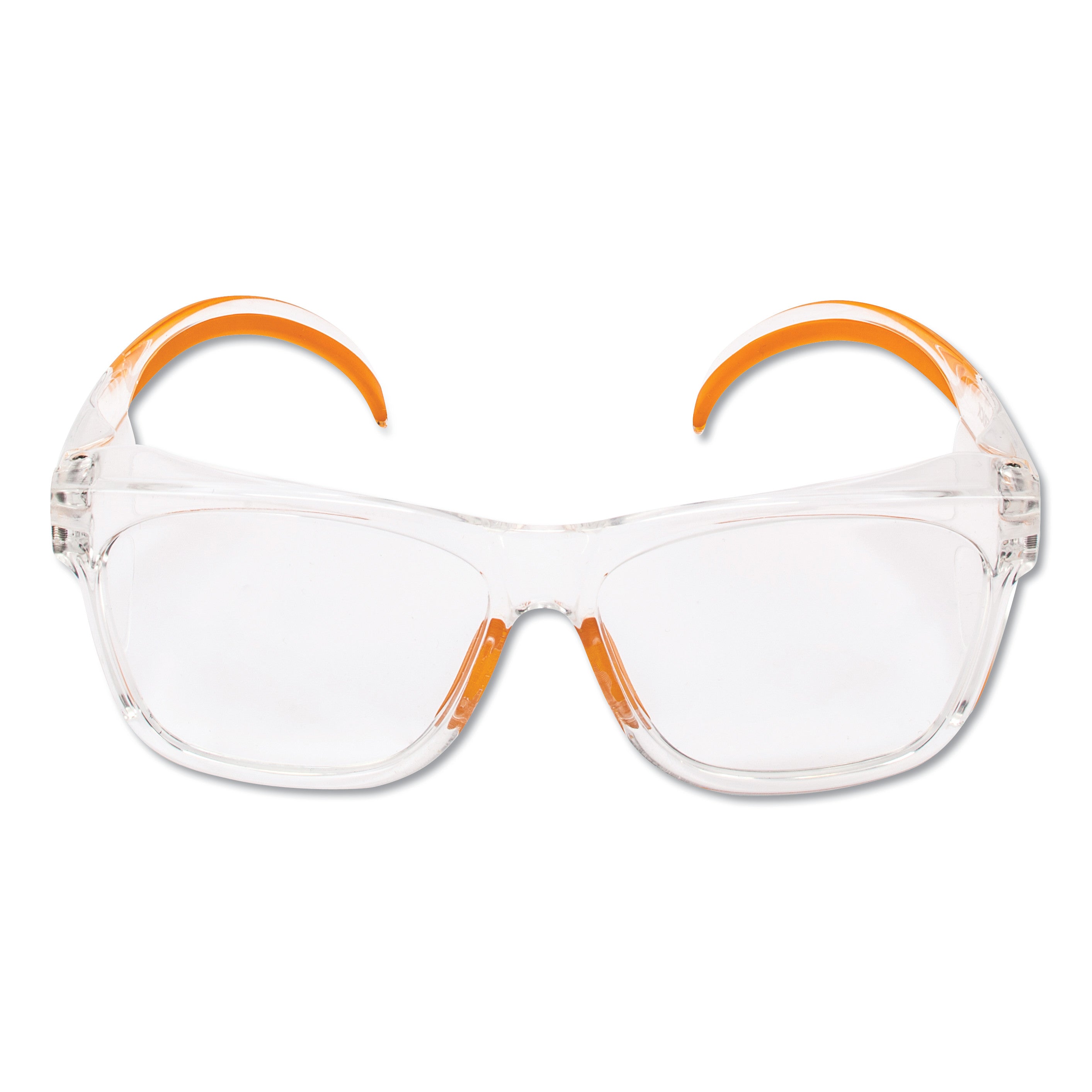 maverick-safety-glasses-clear-orange-polycarbonate-frame-12-box_kcc49301 - 1