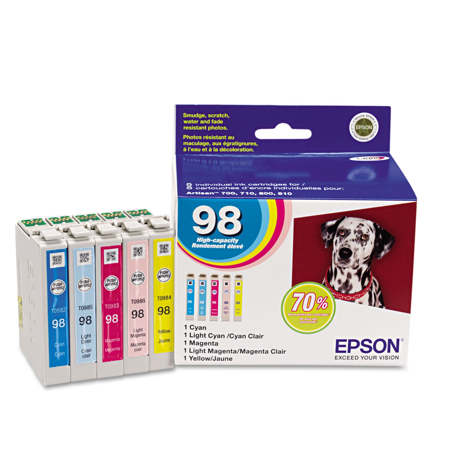 t098920-s-99-claria-high-yield-ink-450-page-yield-cyan-light-cyan-light-magenta-magenta-yellow_epst098920s - 2