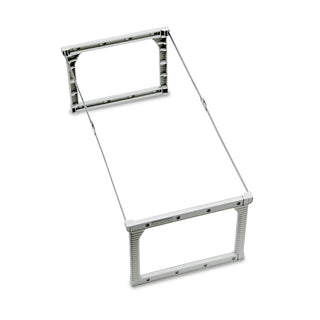 Plastic Snap-Together Hanging Folder Frame, Legal/Letter Size, 18" to 27" Long, White/Silver Accents - 