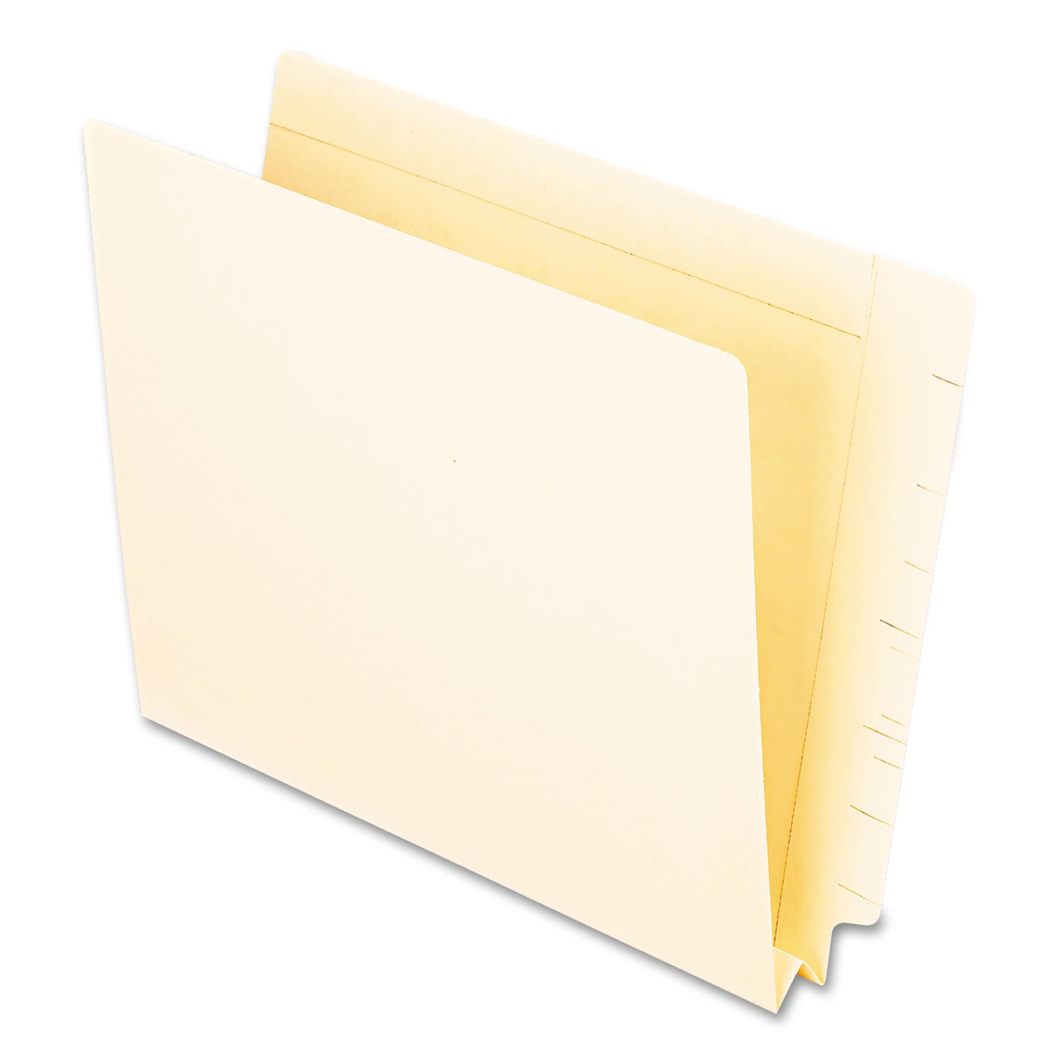 Manila End Tab Expansion Folders, Straight Tabs, Letter Size, 1.5" Expansion, Manila, 50/Box - 
