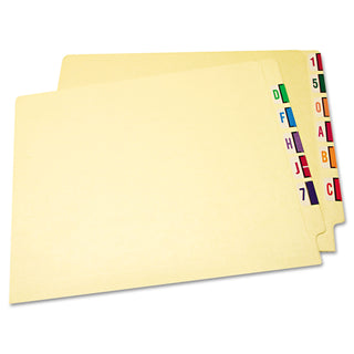 STOR/FILE END TAB Storage Boxes, Letter/Legal Files, White/Blue, 12/Carton - 