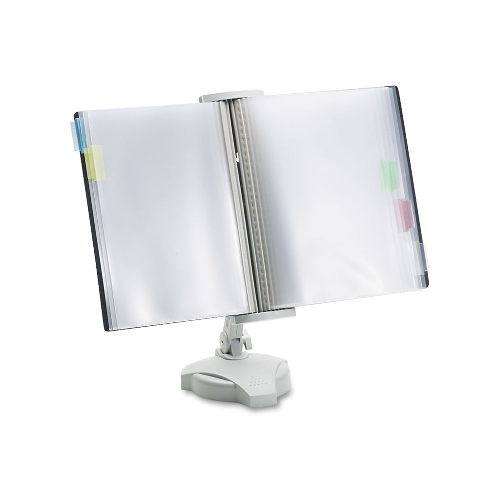 Reference Rack, Plastic, Letter, 10 Pockets, Platinum - 