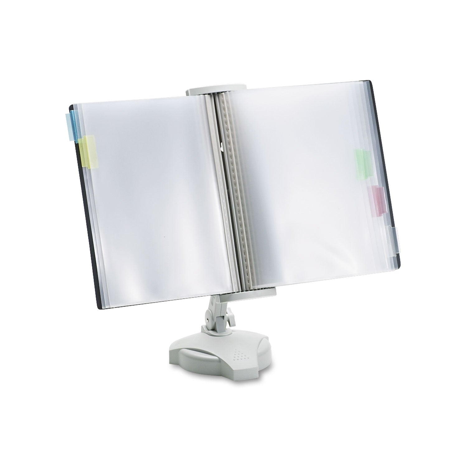 Reference Rack, Plastic, Letter, 10 Pockets, Platinum - 