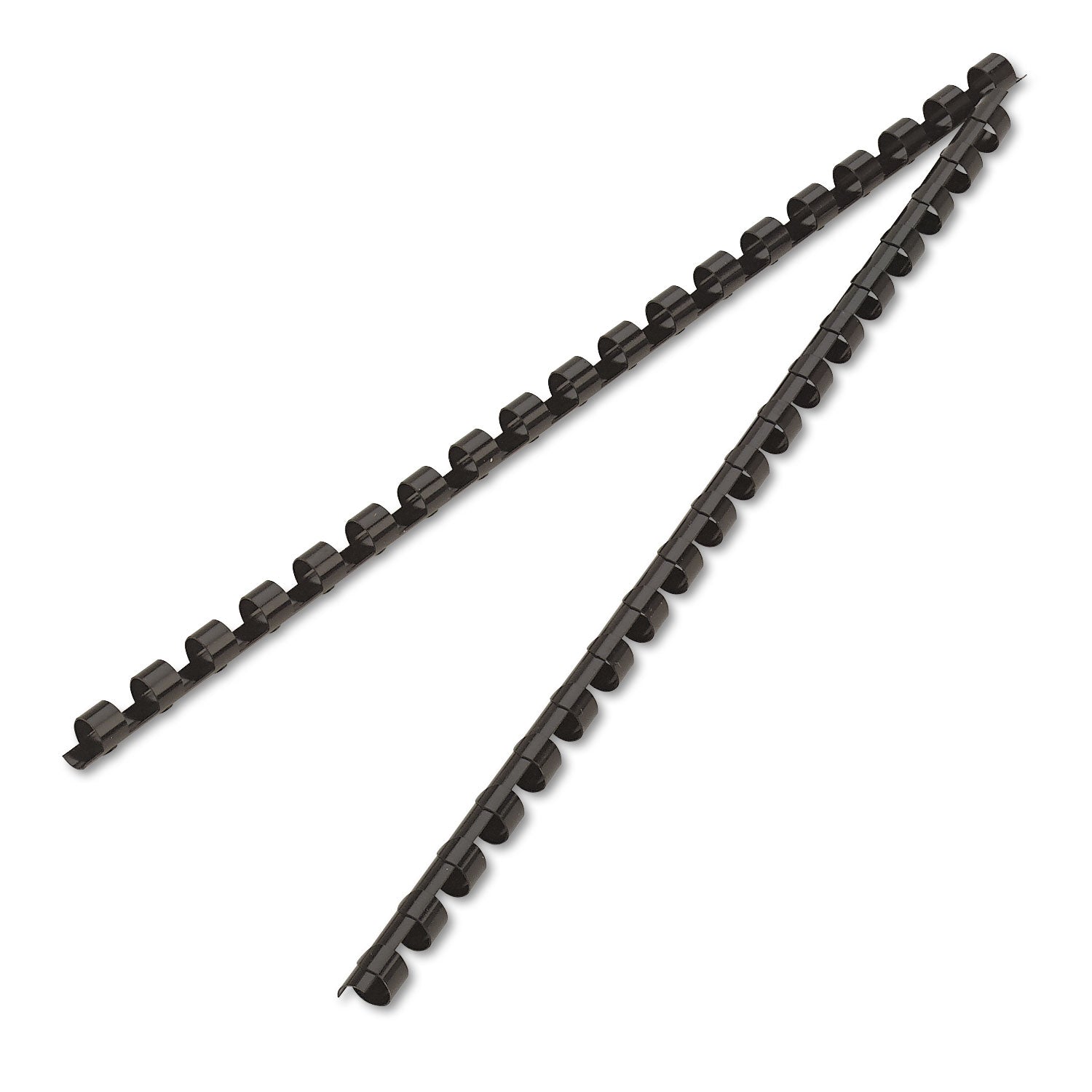 Plastic Comb Bindings, 5/16" Diameter, 40 Sheet Capacity, Black, 25/Pack - 