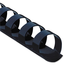 Plastic Comb Bindings, 3/8" Diameter, 55 Sheet Capacity, Navy Blue, 100/Pack