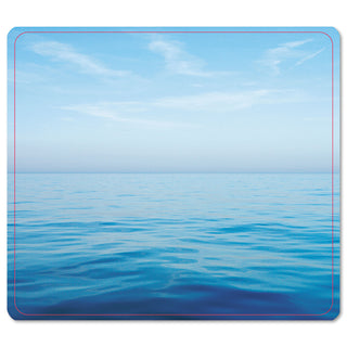 Recycled Mouse Pad, 9 x 8, Blue Ocean Design - 