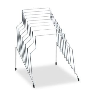 Wire Step File, 8 Sections, Letter to Legal Size Files, 10.13" x 12.13" x 11.81", Silver