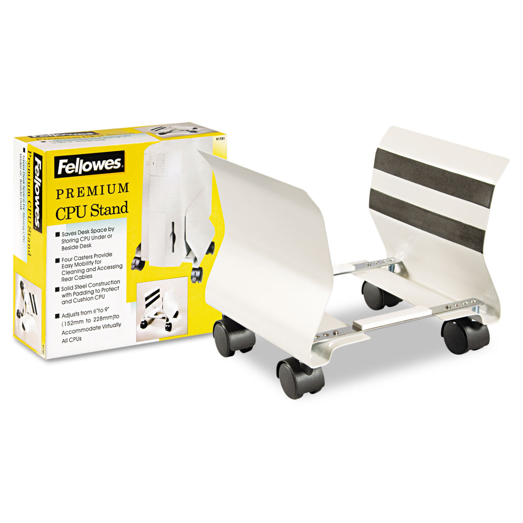 Premium CPU Stand, Supports 50 lb, 8w x 9d x 9.5h, Platinum - 