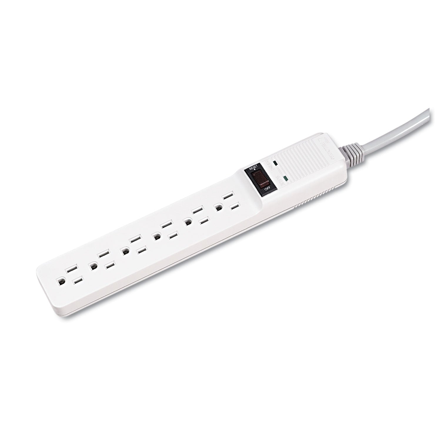 Basic Home/Office Surge Protector, 6 AC Outlets, 6 ft Cord, 450 J, Platinum - 