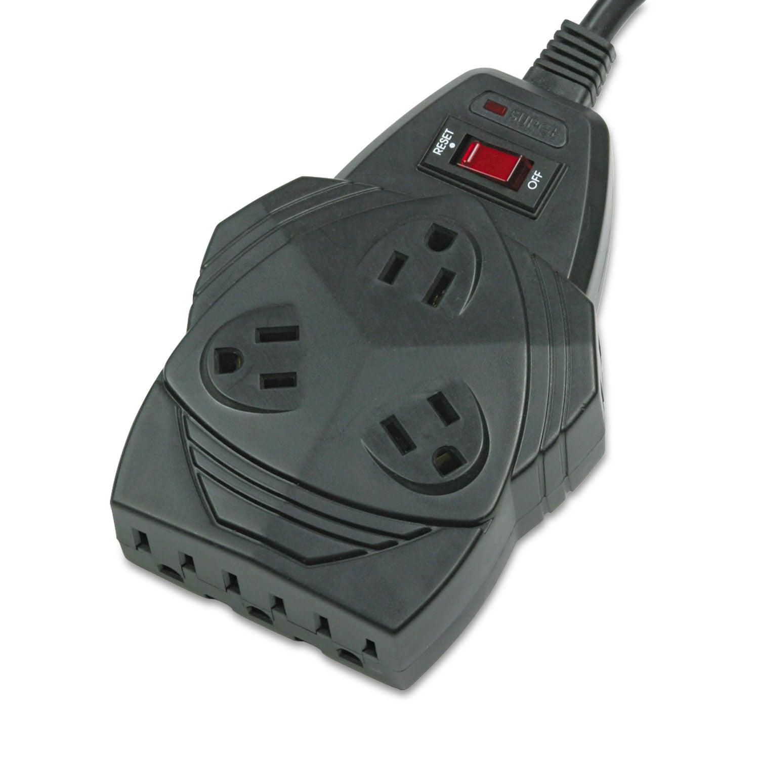 Mighty 8 Surge Protector, 8 AC Outlets, 6 ft Cord, 1,300 J, Black - 