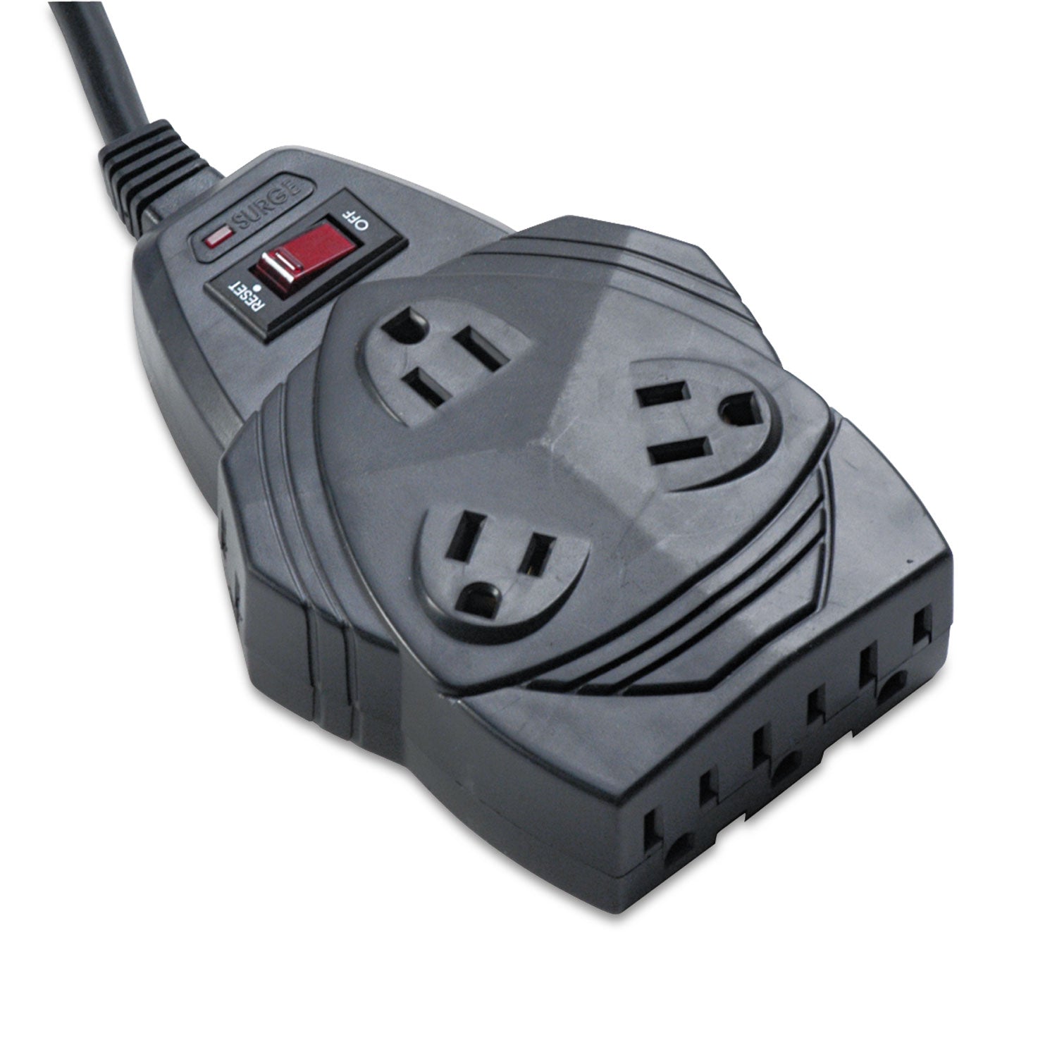 Mighty 8 Surge Protector, 8 AC Outlets, 6 ft Cord, 1,460 J, Black - 