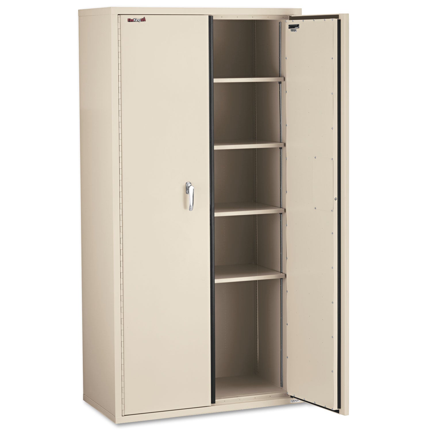 Storage Cabinet, 36w x 19.25d x 72h, UL Listed 350 Degree, Parchment - 