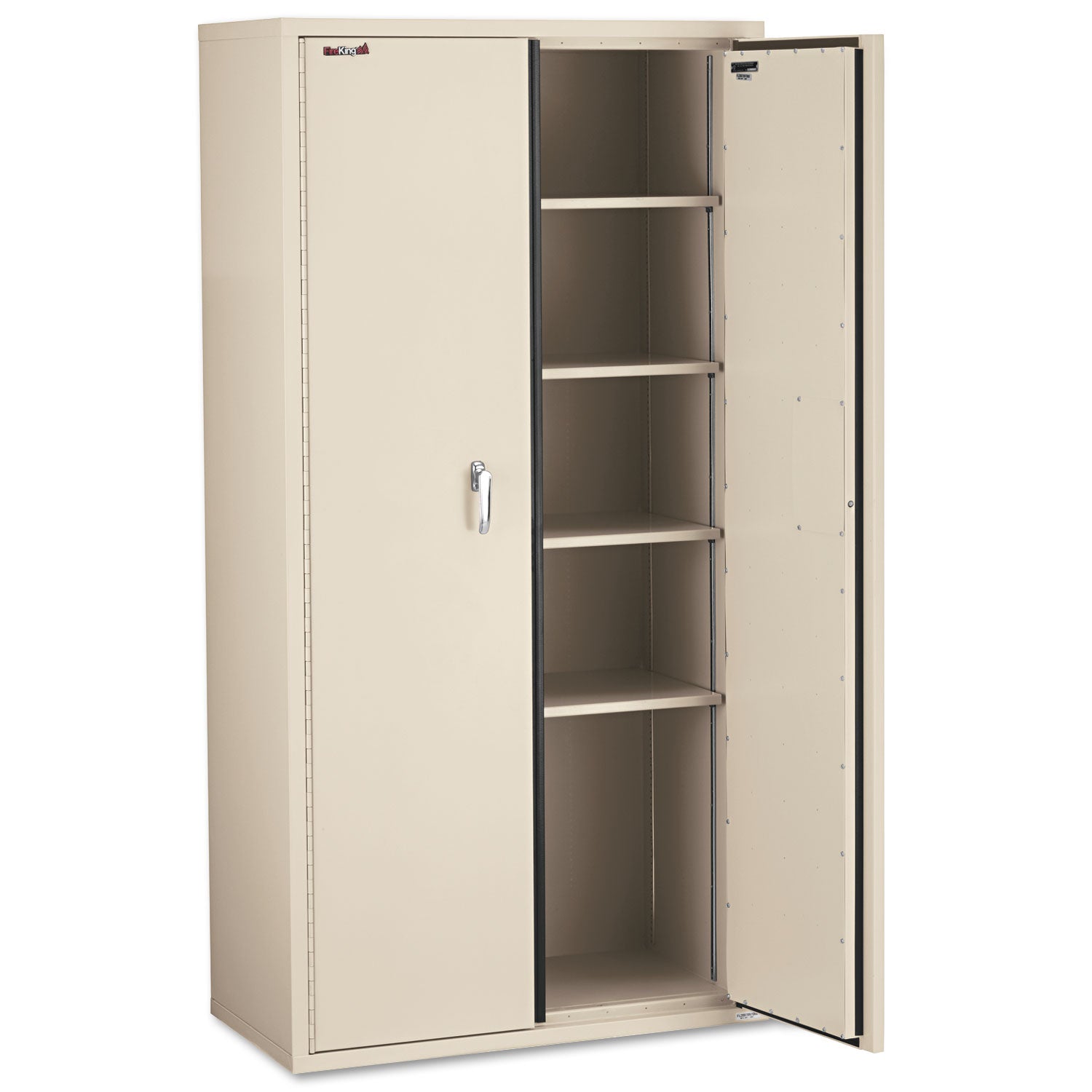 Storage Cabinet, 36w x 19.25d x 72h, UL Listed 350 Degree, Parchment