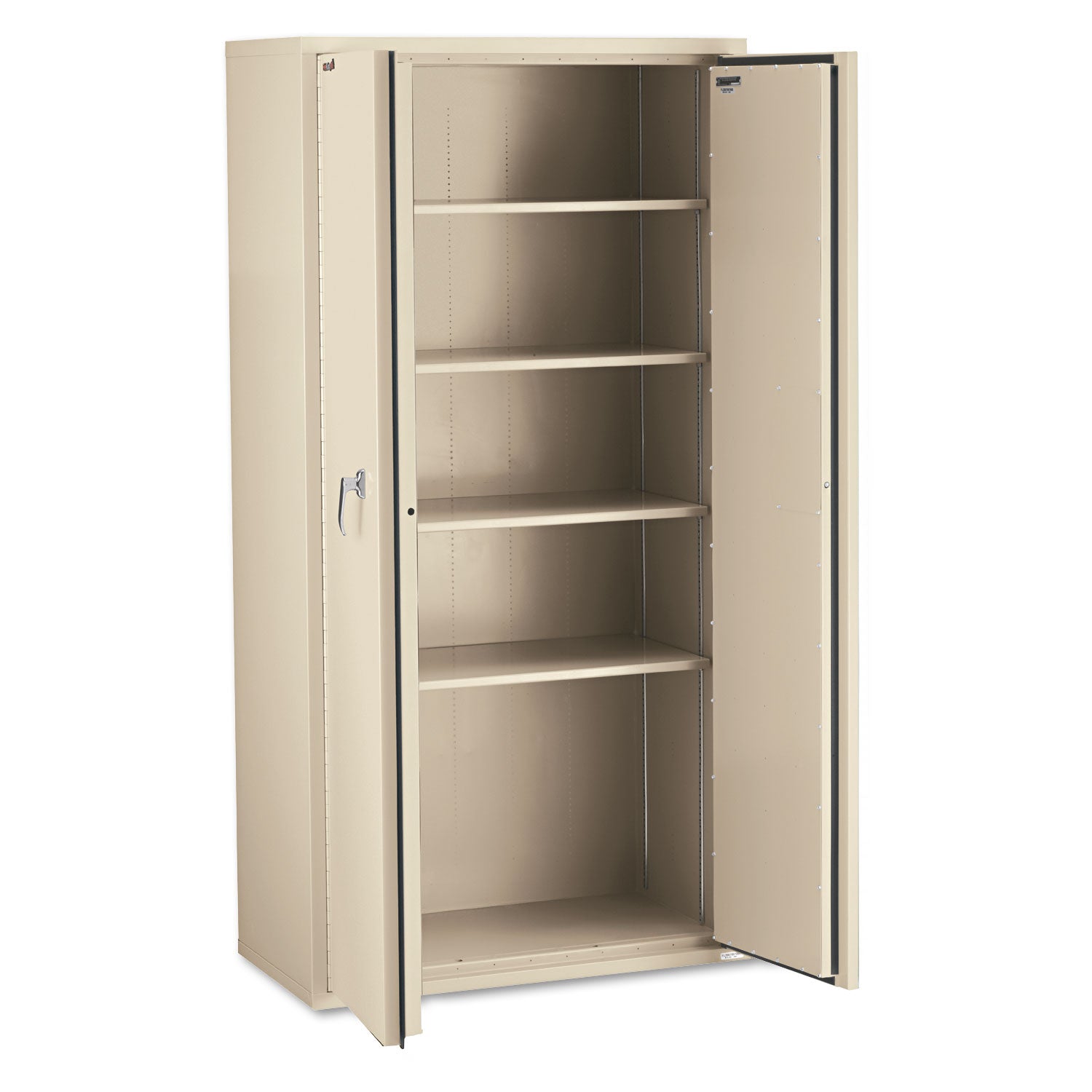 Storage Cabinet, 36w x 19.25d x 72h, UL Listed 350 Degree, Parchment - 