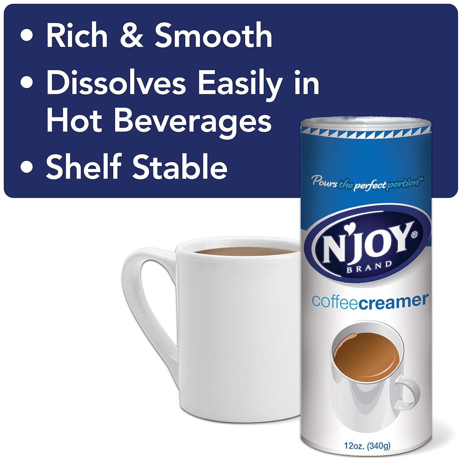 Non-Dairy Coffee Creamer, Original, 12 oz Canister, 3/Pack