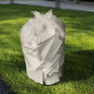 40" x 48", 45 Gal, 10 Mic, Clear High-Density Can Liners, 250/Case
