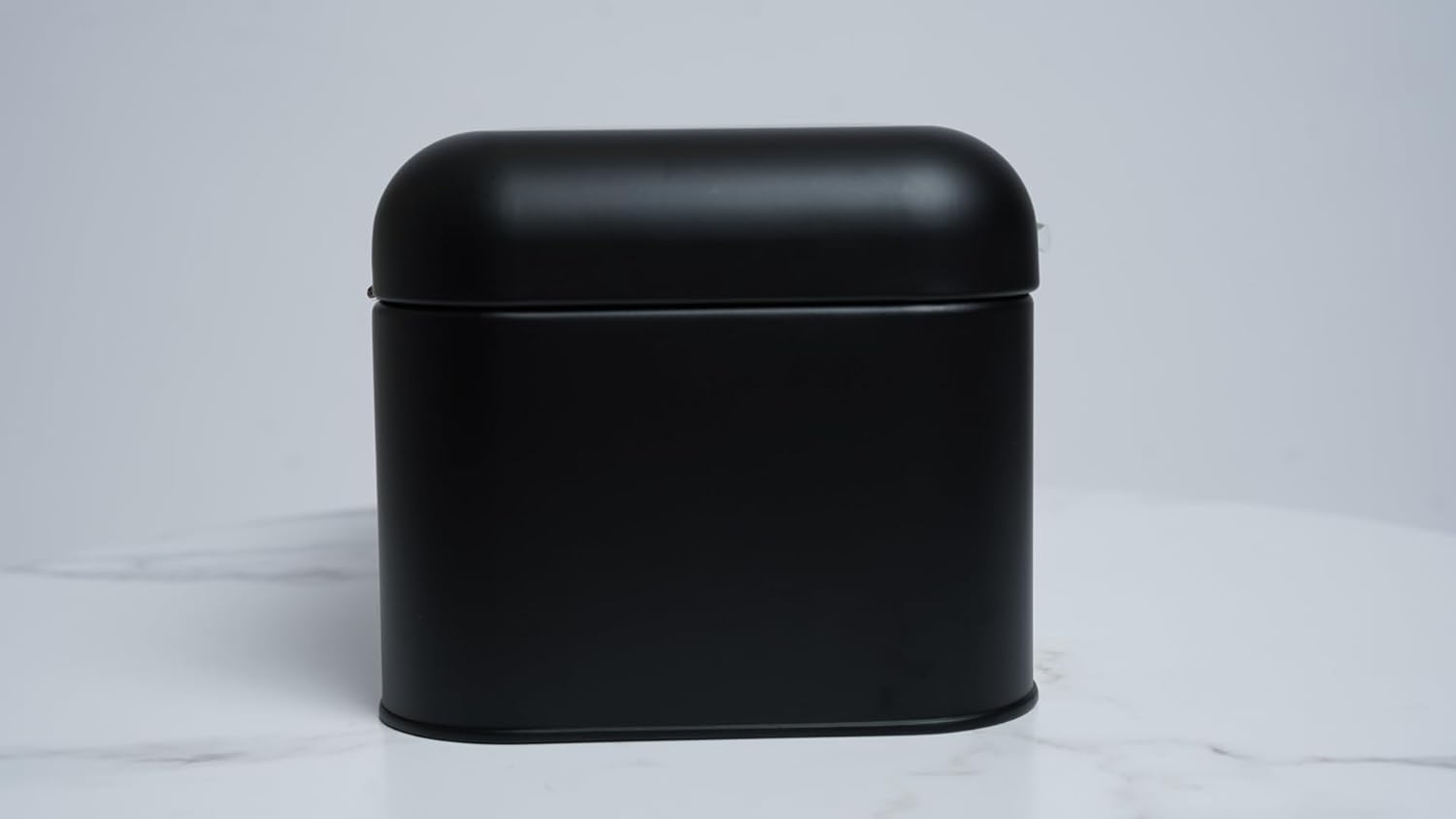 Black Metal Bread Box with Lid, 11.8" - 5
