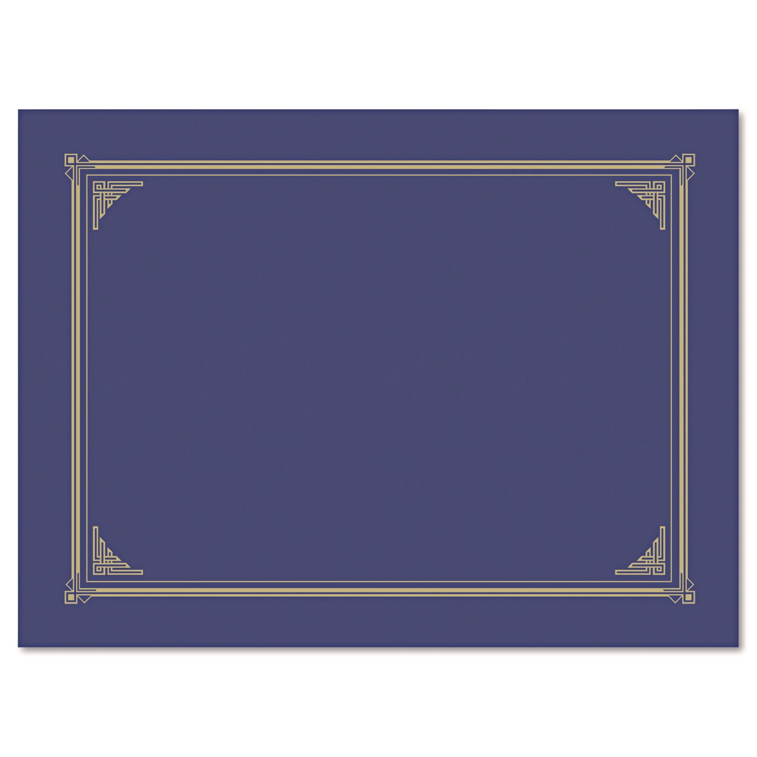 Certificate/Document Cover, 12.5 x 9.75, Metallic Blue, 6/Pack