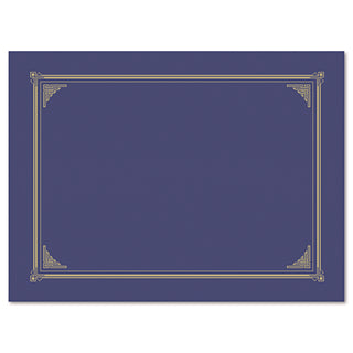 Certificate/Document Cover, 12.5 x 9.75, Metallic Blue, 6/Pack