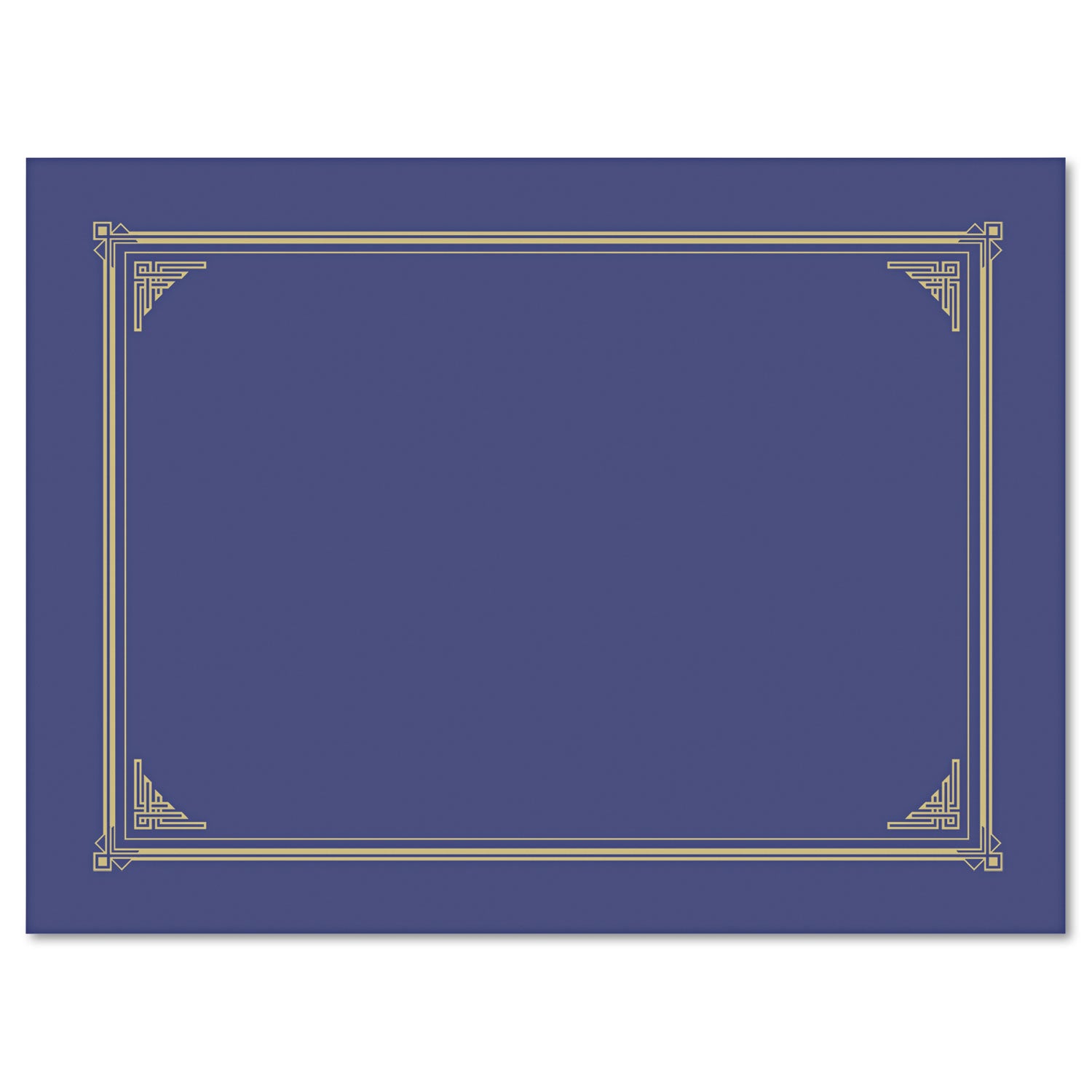 Certificate/Document Cover, 12.5 x 9.75, Metallic Blue, 6/Pack - 