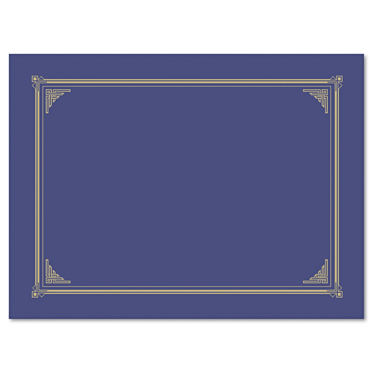 Certificate/Document Cover, 12.5 x 9.75, Metallic Blue, 6/Pack - 