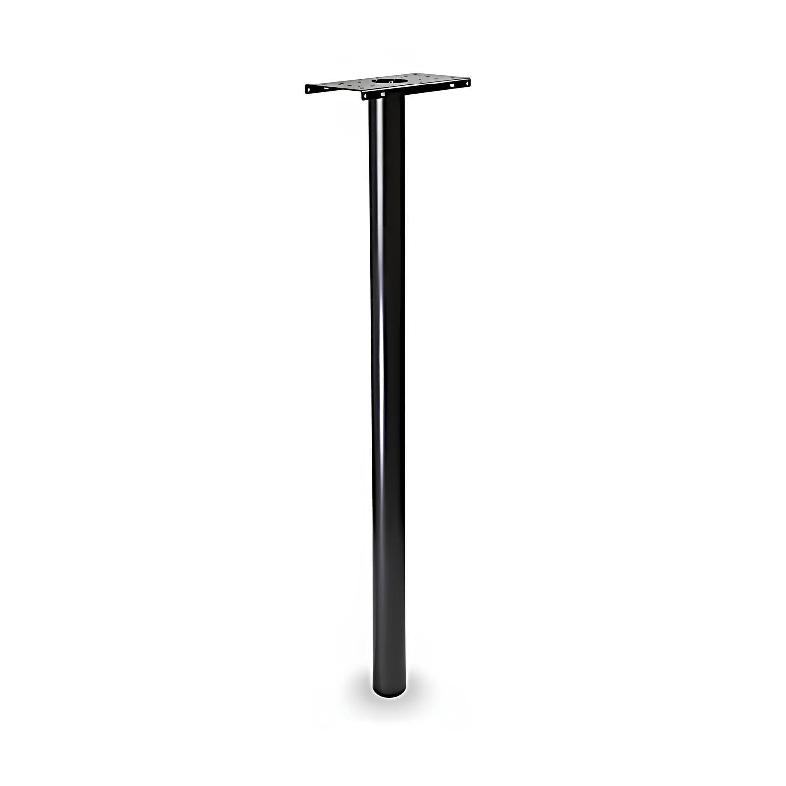 plexon-in-ground-mailbox-post-51in-powder-coated-black-galvanized-steel