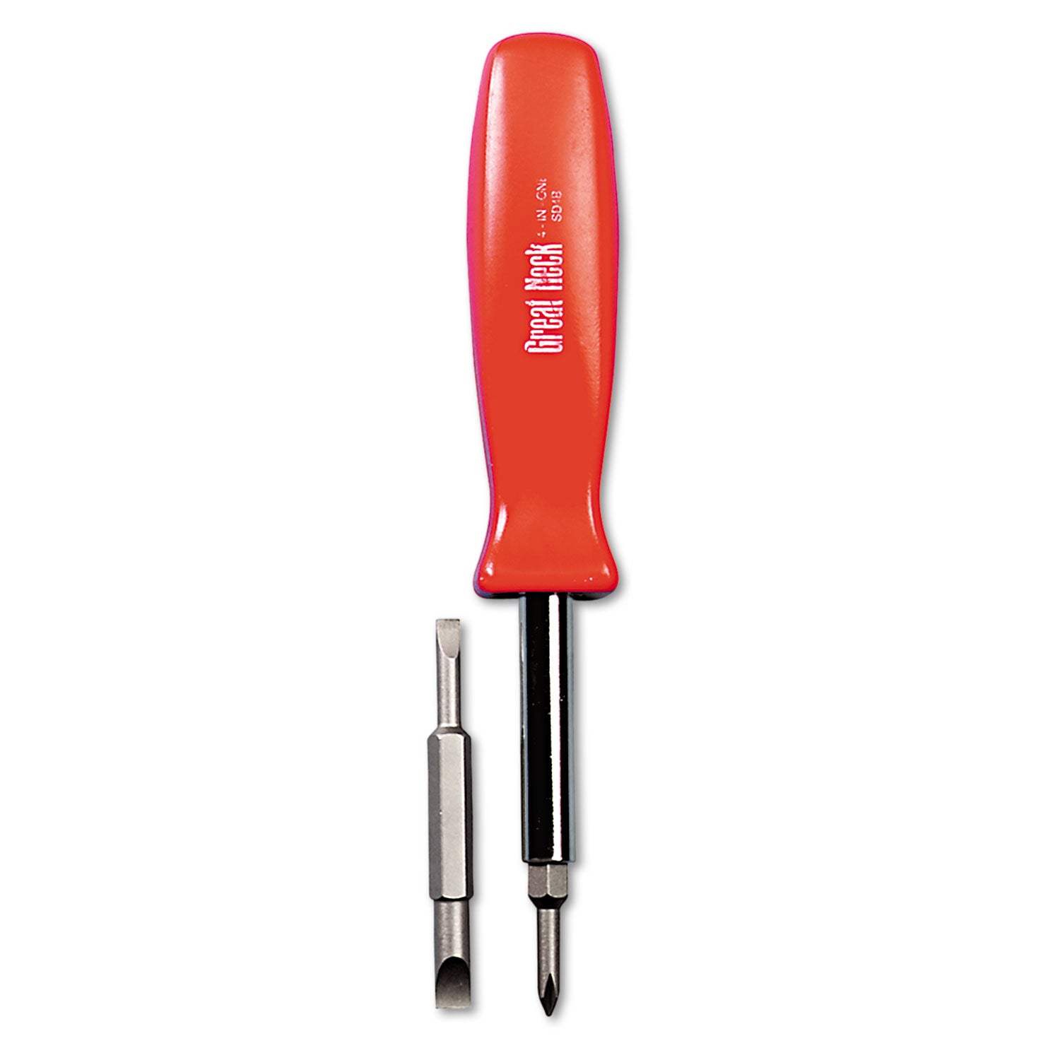 4 in-1 Screwdriver w/Interchangeable Phillips/Standard Bits, Assorted Colors - 1